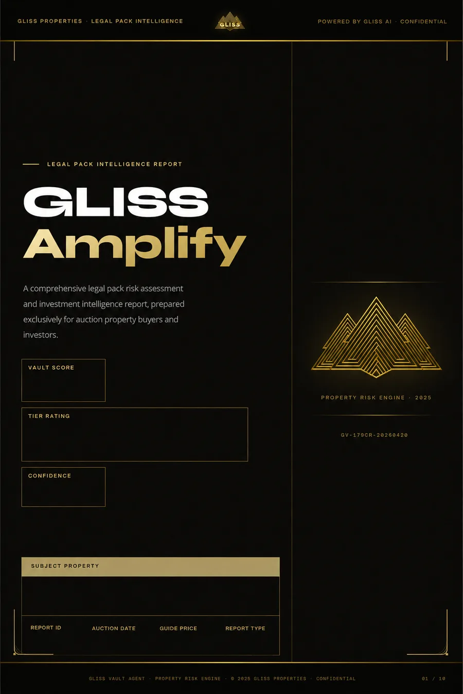 Front page of a Gliss Amplify report