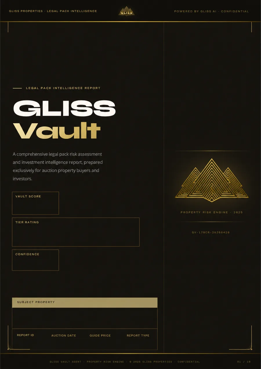 Front page of a Gliss Vault report
